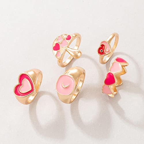 5-Piece Plated Rings Set